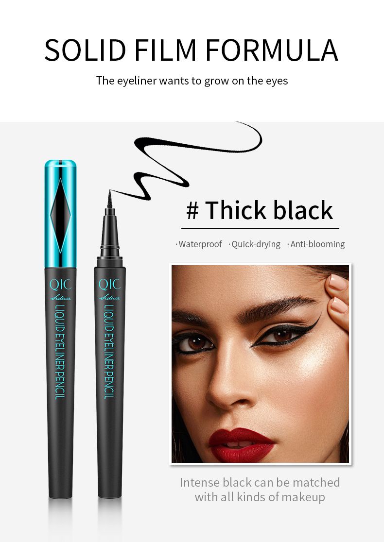 QIC Magic Slim Wasserdichter, schweißfester, färbender, schnell trocknender Make-up-Eyeliner, Eyeliner-Flüssigkeitsstift_voghion.com