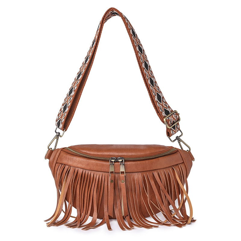Borsa a tracolla estiva con nappa e pieghe sul petto, colore macaron, da donna, piccola_voghion.com