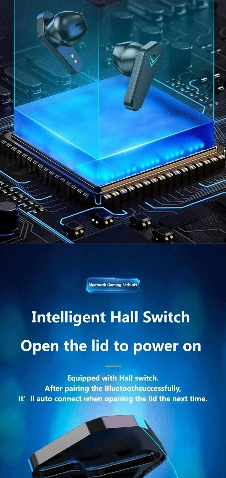 Nuove cuffie Bluetooth X15 TWS, cuffie wireless, auricolari a bassa latenza da 65 ms, cuffie da gioco per eSport, cuffie da gioco con microfono_voghion.com