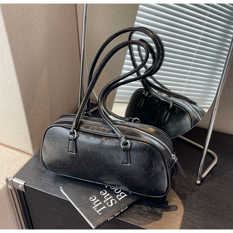 Borsa a tracolla singola versatile per ascella, in argento, da donna, grande capacità, in stile balletto, con cuscino, per ragazza piccante_voghion.com