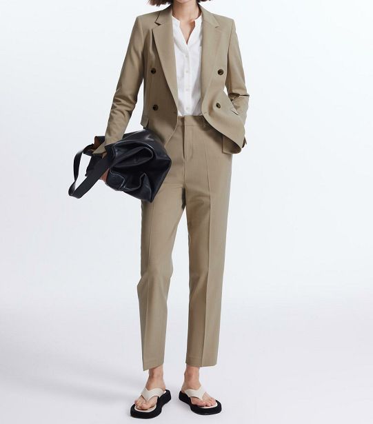 Giacche professionali da donna autunno e inverno 2025s 340, stile alla moda, doppiopetto, color cammello_voghion.com