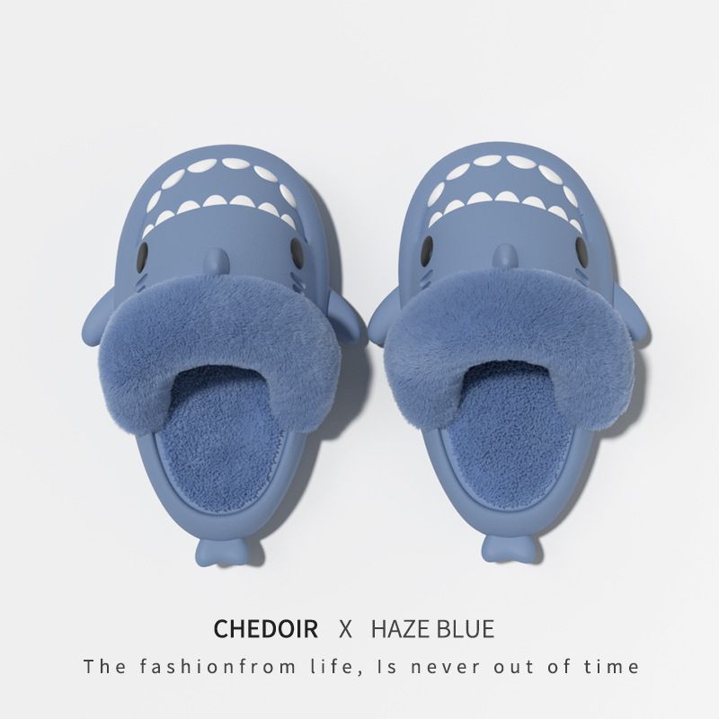 MTX Hai-Hausschuhe mit herausnehmbarem Innenfutter für Damen und Herren, wasserdicht, verdickt, warm, süßes Paar, rutschfeste Baumwolle_voghion.com
