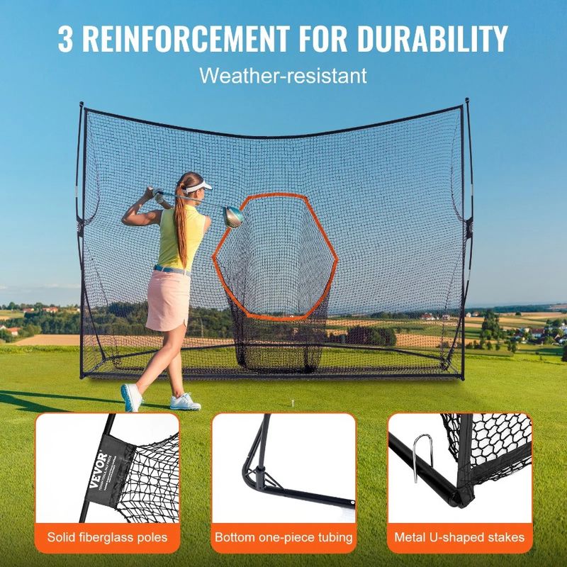 10.8x7ft Practice Hitting Golf Driving Indoor Range Training Personal Net_voghion.com