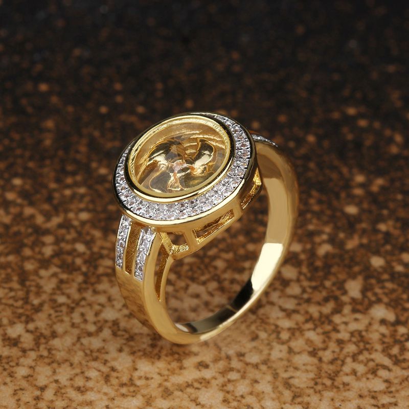 Fashionable Windmill Ring Creative Diamond-Studded New Women's Rotatable Gift Jewelry_voghion.com