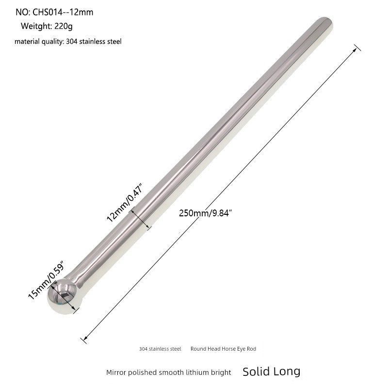 Μεταλλικό ανοξείδωτο ατσάλι με μεγάλο πάχος, μακρύ ραβδί ματιών αλόγων για άνδρες και γυναίκες με ουρηθρική συσκευή διαστολής αυνανισμού_voghion.com