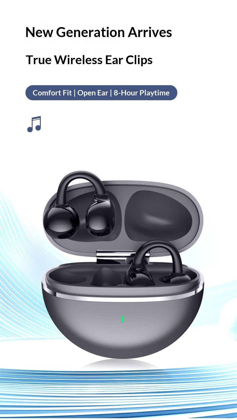 NeoGear AI Translation G126 Earphones Non-In-Ear Long Battery Life Gaming Sports Q72 Q71 Ear Clip Bluetooth 5.4_voghion.com