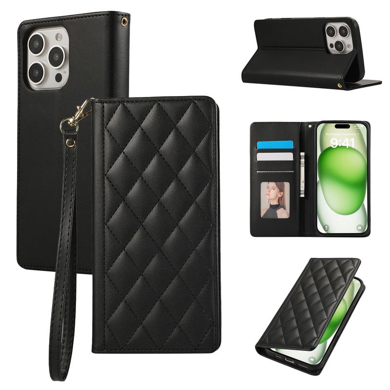 Vahvat Magneettikortit Solt Lompakko Nahkakotelo iPhone 16 Pro Max 15 Plus 14 13 12 11 Flip Book Flip Flip Fragrant Wind Bag Cover_voghion.com
