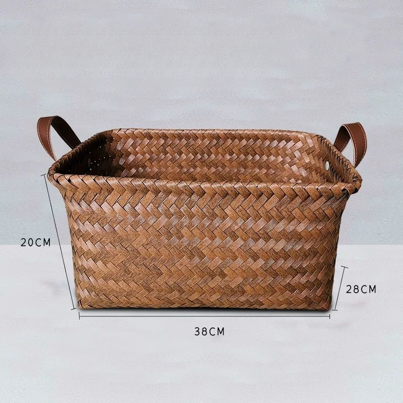 American Style Miscellaneous Items, Dirty Clothes Basket, Household PU Handle, Laundry Bucket, Snacks, Toys, Storage_voghion.com