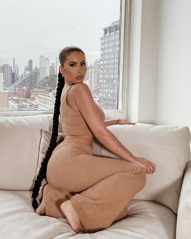 Women's Fleece Belted Robe Coat Two-Piece Set - Long Sleeve Loungewear & Outerwear For Fall/Winter Fashion_voghion.com