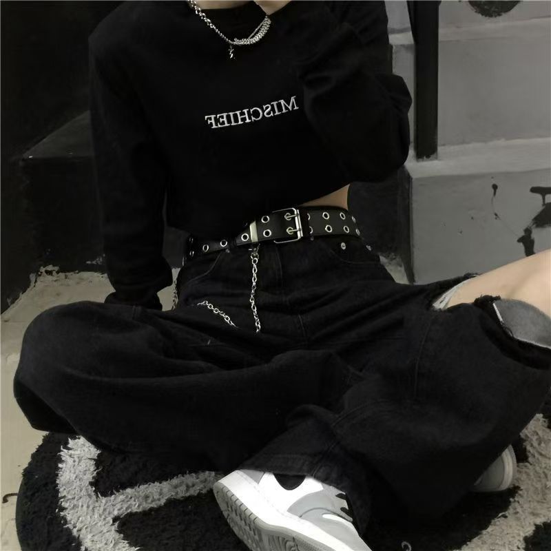 Gürtel weibliche koreanische Ins Hottie dunkle Persönlichkeit zweireihige Metallkette dekorative vielseitige Punk Herren Gürtel Flut_voghion.com