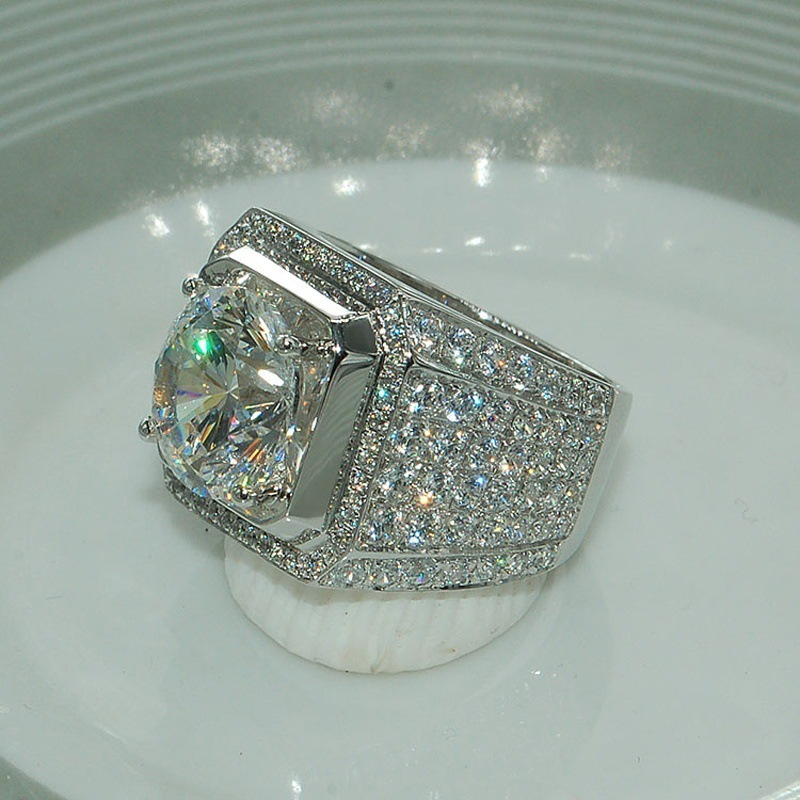 Anelli unisex alla moda più venduti, nuovi anelli da uomo con diamanti, anelli con micro-set di diamanti completi_voghion.com