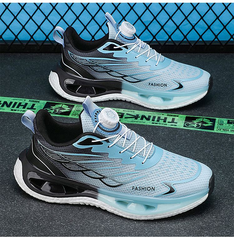 Nuove scarpe da ginnastica per adolescenti con bottoni rotanti a molla ammortizzanti Popcorn running shoes_voghion.com