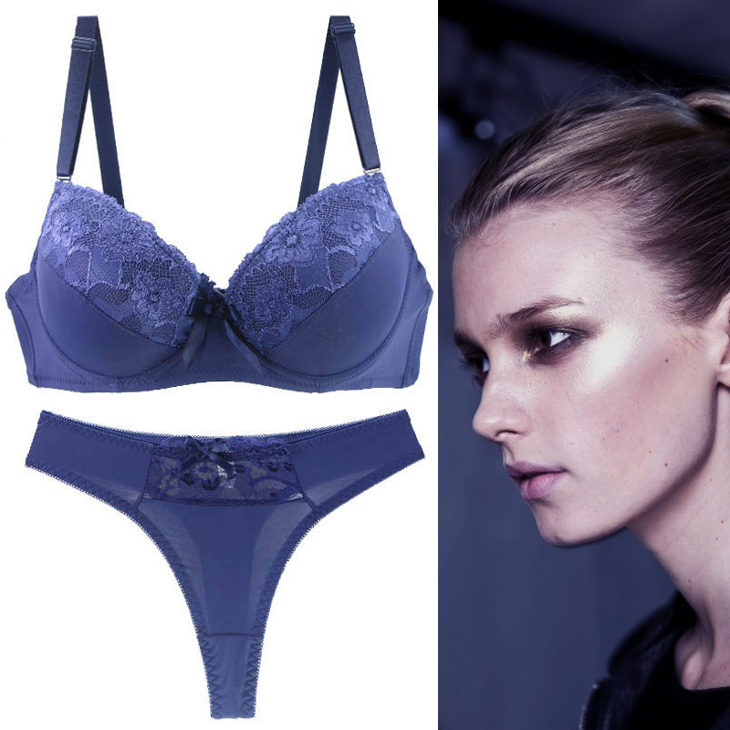 Ženski spodnji del, velik, debeli MM, komplet nedrčkov s čipko, nabranimi tankimi košaricami_voghion.com