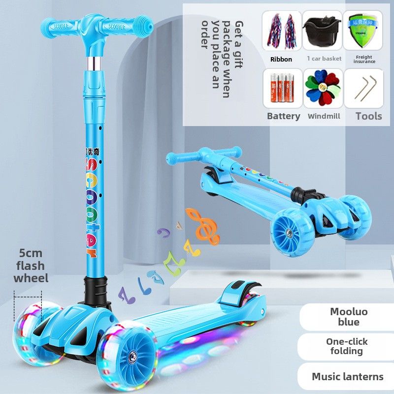 Baby Scooter Kanner Scooter 2-12 Joer Kanner Yoyo Scooter Flash Wheel Scooter Ufänger_voghion.com