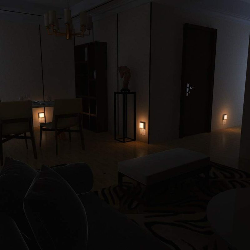 CE-zertifiziertes Nachtlicht, Plug-In-Dämmerungssensorlicht, 15 lm, einstellbares Warmweiß, für EU-Kinderzimmer/Flur_voghion.com