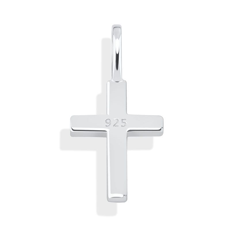 Collana versatile con ciondolo a forma di croce in zircone pieno in argento Hip Hop_voghion.com