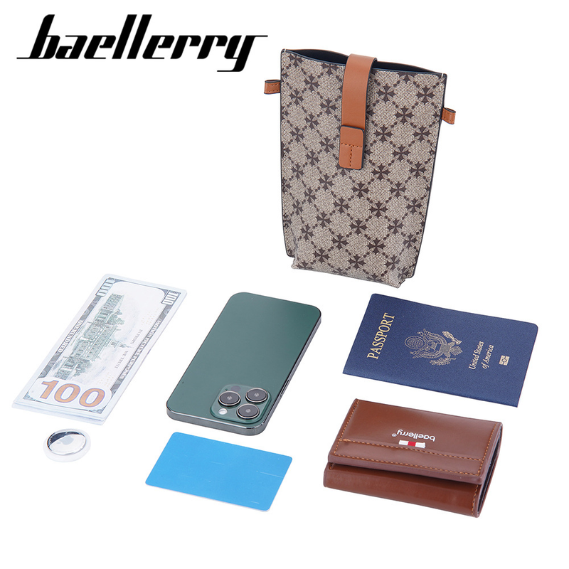 BAELLERRY askılı çanta Yeni Varış Basit Ekose Cep Telefonu Çantası Yüksek Kaliteli Tek Omuz Mini Cüzdan_voghion.com