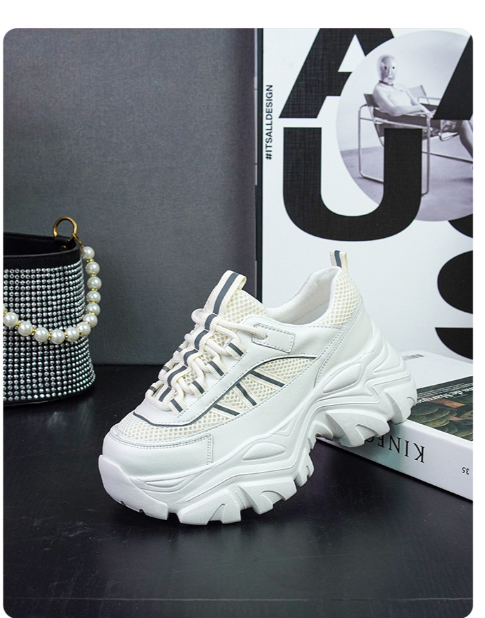 2024 Summer New Thick Sole Dad Women's Internet Red Small Tall Sports Genuine Leather Breathable Mesh Shoes_voghion.com