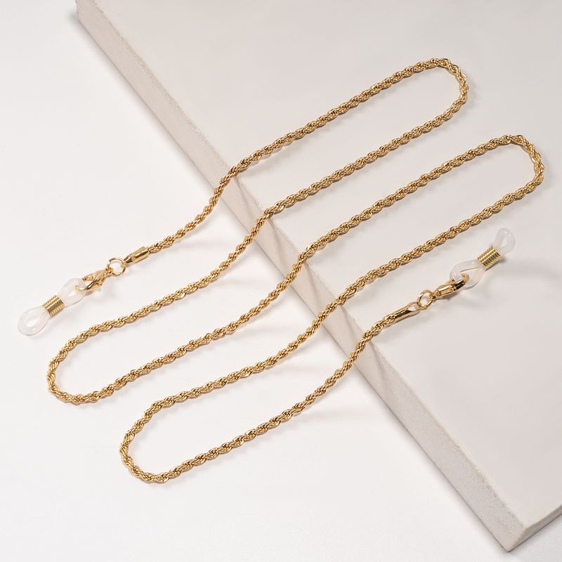 Metal Braided Vacuum Electroplated Anti-Slip Mask Reading Hanging Rope Glasses Chain_voghion.com