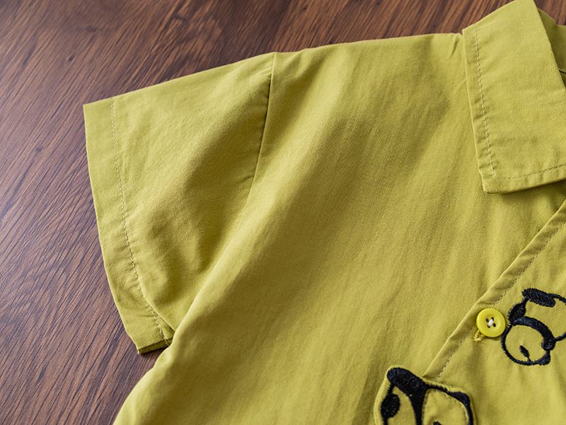 Pojkset 2025 Ny sommaroutfit, Trendig pojkskjorta med kort ärm, Barnkläder_voghion.com