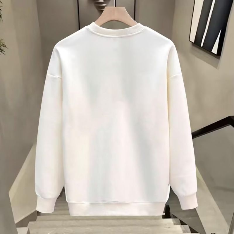 Herrkläder Crewneck Sweat Herr Lös design Sense Smileytryck Amerikansk stil Retro Instagram stil Fashionabla märkestopp för vår och höst_voghion.com