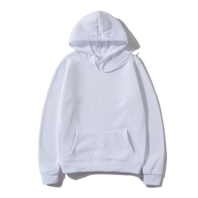 Abbigliamento da uomo Felpa con cappuccio in felpa con cappuccio tinta unita pesante di grandi dimensioni _voghion.com