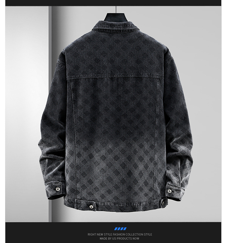 oversized denim jacket, men's shirt, trendy enlarged, new work clothes, spring and autumn chubby jacket_voghion.com