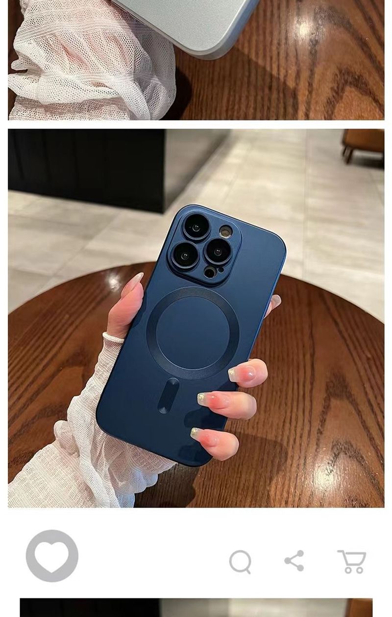 Mag Safe Matte Phone Cases For IPhone 11 13 12 14 15 Pro Max Plus Luxury Magnetic Shockproof Case Camera Lens Protector Cover_voghion.com
