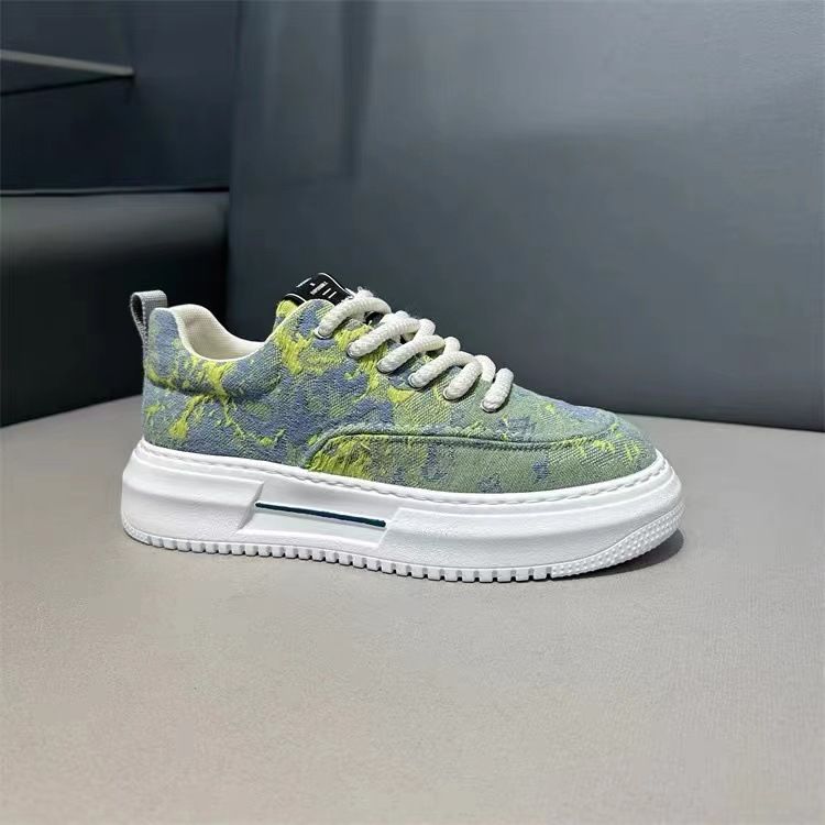 2024 Sommer Neue Mode Low Cut Dicke Sohle Koreanische Vielseitige Herrenschuhe_voghion.com