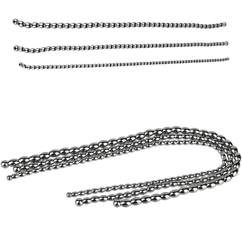 Dispositivo di masturbazione per espansione uretrale con perline in acciaio inossidabile a doppia testa, lungo 32 cm_voghion.com