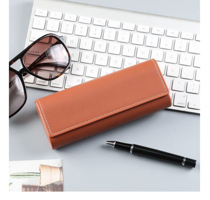 Custodia per occhiali unisex in pelle PU Custodia per occhiali da sole Custodia per occhiali da sole Custodia per occhiali da sole alla moda retrò_voghion.com