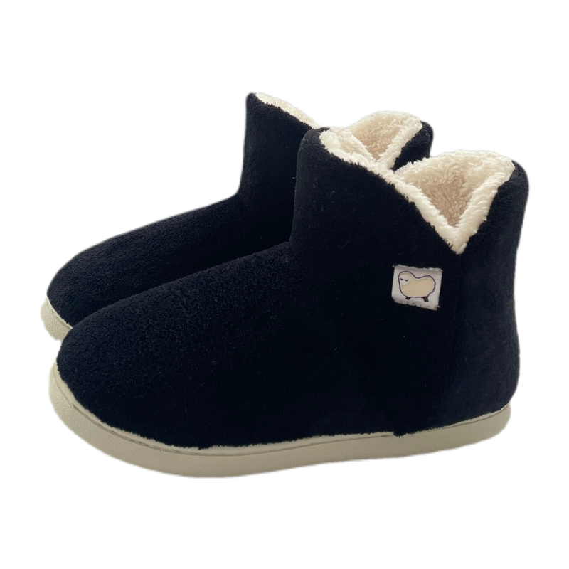 Warme winter zachte dikke zool hoge buis met pluche geheugen voor thuis postpartum schoenen, katoenen pantoffels_voghion.com