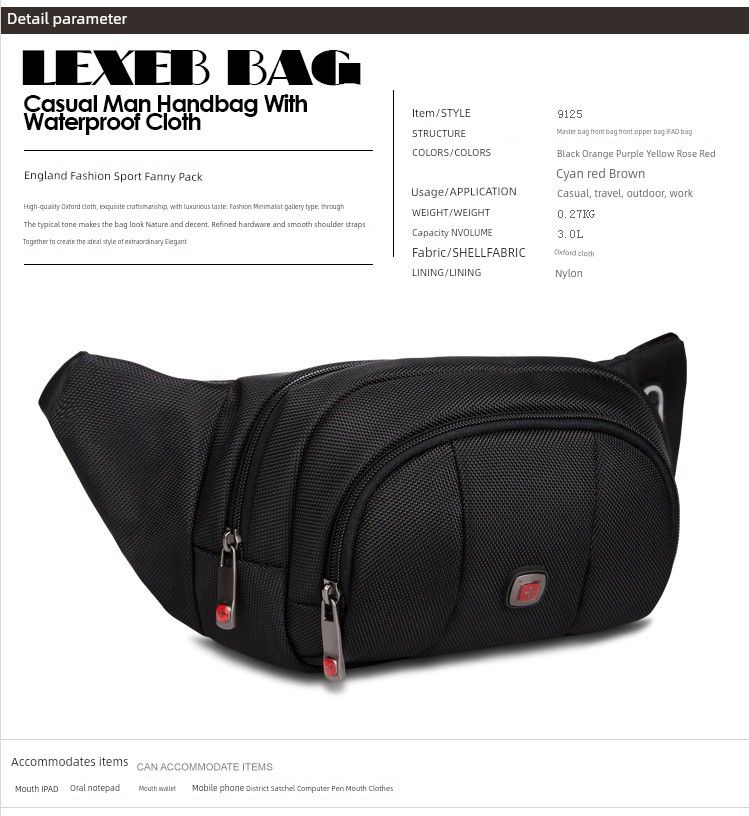 Outdoor Mountaineering Leisure K-style Tide Canvas Swiss Army Knife_voghion.com