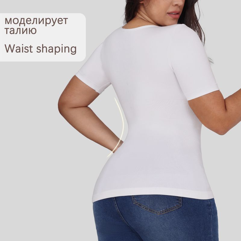 Seamless Shapewear Top For Women - Slimming Tummy Control Shirt, Breathable & Comfortable, Plus Size Friendly_voghion.com