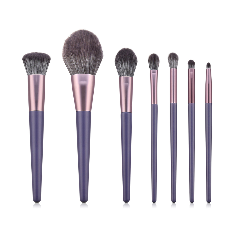Set di pennelli per trucco da 7 pezzi Pennello per cipria Mandala viola Pennello per fard Strumenti di bellezza GUJHUI_voghion.com