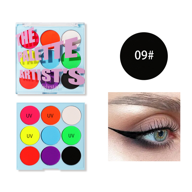 Ombretto e eyeliner combinati, trucco scenico, eyeliner UV colorato idrosolubile, eyeliner luminoso, crema per body painting ad asciugatura rapida e anti-sbavature._voghion.com