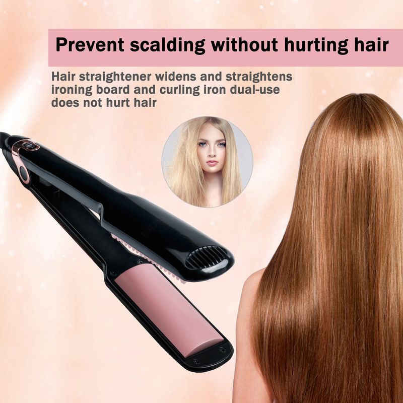 Piastra lisciante per capelli 2 in 1, display LCD per uso domestico, rullo lisciante per capelli, modello multifunzionale, vendita calda_voghion.com