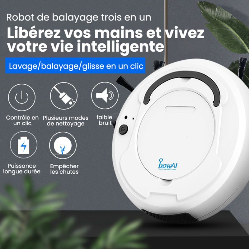 1800Pa Smart Robot Staubsauger Multifunktioun 3 an 1 nofëllbar Buedem Sweep Robot Trocken Naass Staubsauger Roboter Aspirateur_voghion.com