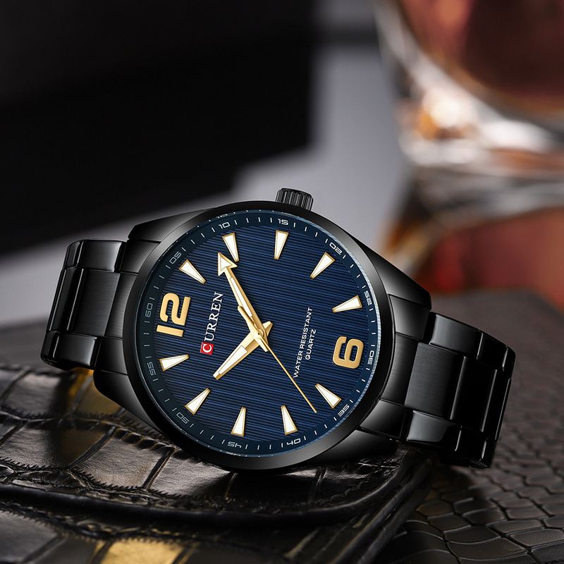 Klassische, wasserdichte Herrenuhr mit großem, rundem Zifferblatt, Edelstahlarmband und minimalistischem Design für Business und Freizeit_voghion.com