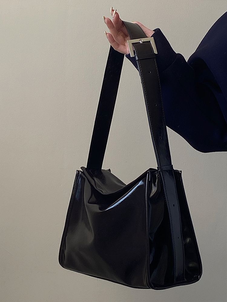 Tracolla larga in cera d'olio, tracolla singola per spostamenti semplici, nuova grande capacità, struttura versatile, borsa tote in morbida pelle,_voghion.com