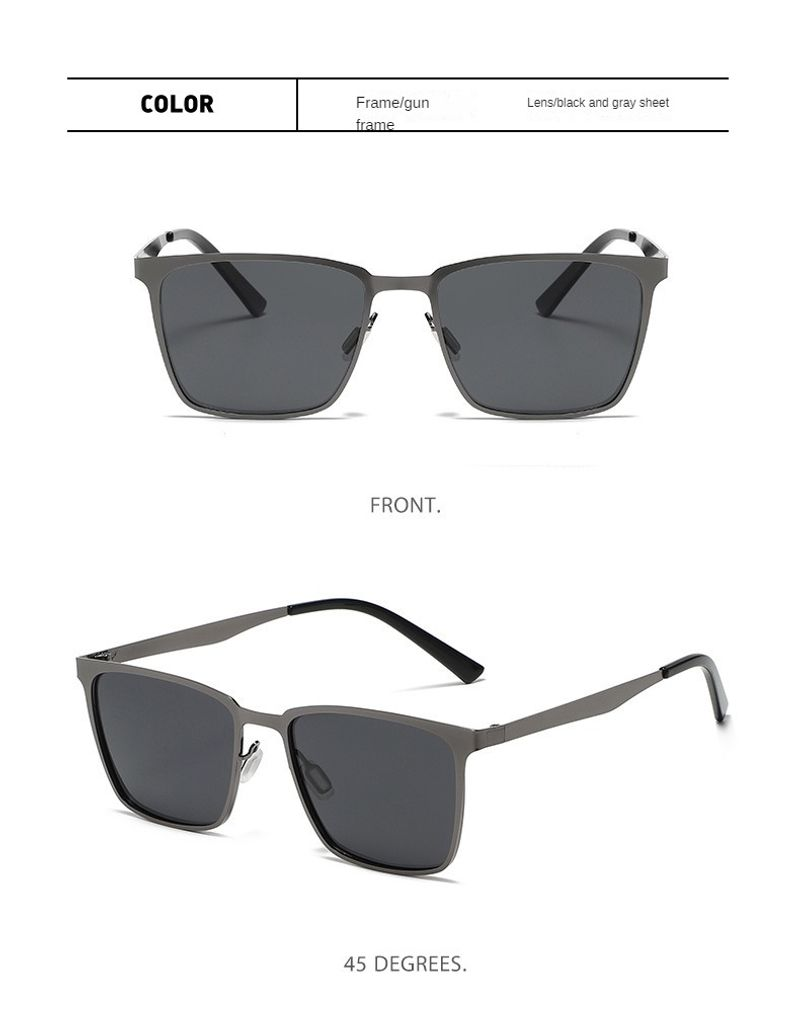 1pc Men's Driving Polarized High Sense Photochromic Fishing Sunglasses, With Case Glasses Cloth_voghion.com