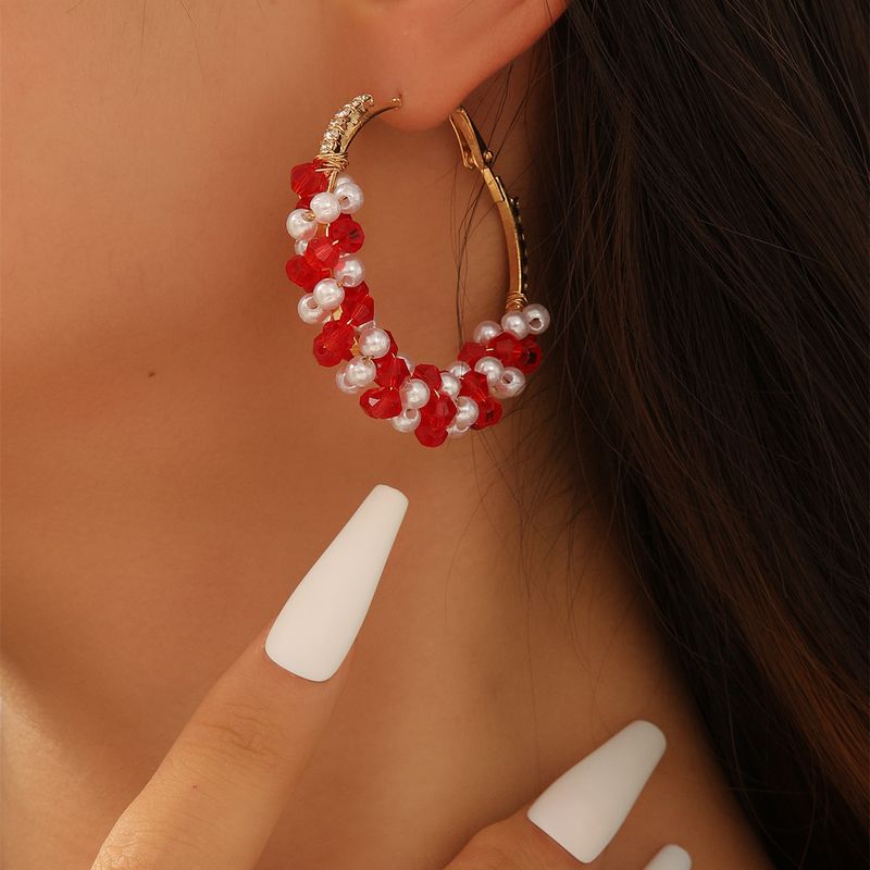 Pendientes de moda para mujer, pendientes de oro, aros de cristal francés, ligeros, de lujo, de temperamento suave, de alta gama, adelgazantes, versátiles, exagerados._voghion.com