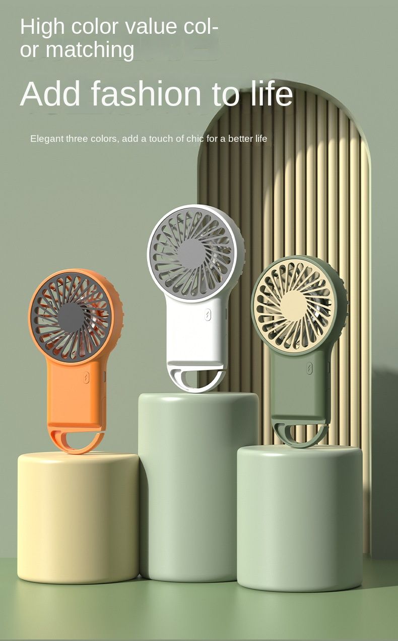 3 Wind Speed Portable Pocket Cooling Electric Fan For Travel Indoor Outdoor Usb Desktop Rechargeable Handheld Fan With Hook_voghion.com