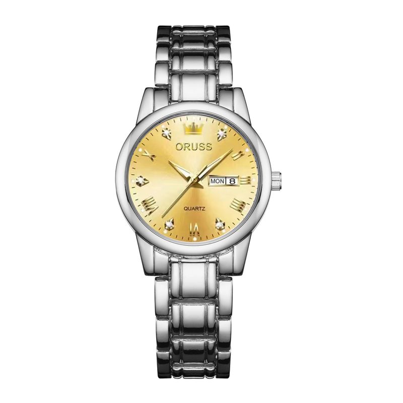 Fully Automatic Quartz Watch Luminous Waterproof Calendar Diamond-Encrusted Business Women's Wristwatch_voghion.com