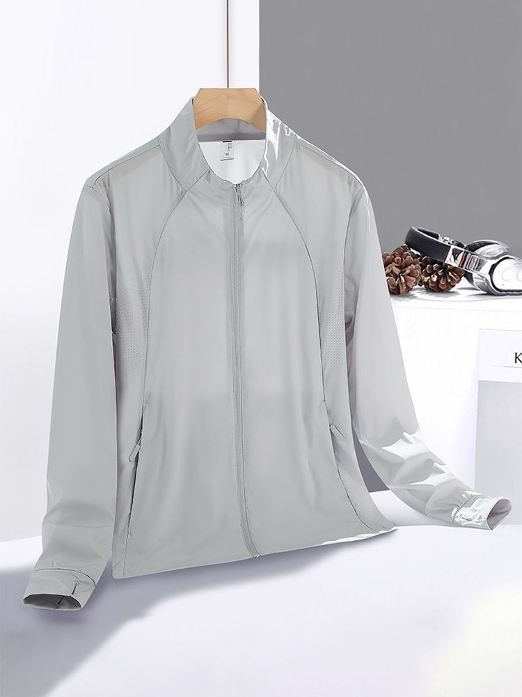 Unbeatable Quality 2025 Summer Couple High Quality Sunscreen Men, Cool, Breathable, Elastic Stand Up Neck Ice Silk Skin For Women, Fishing_voghion.com