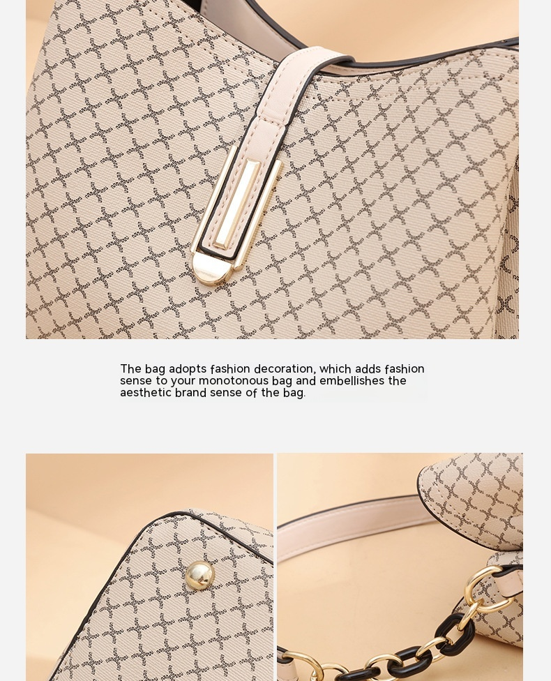 2025 Autumn/winter New Water Bucket Women's Fashion Printed One Shoulder Crossbody Bag Minimalist Handbag_voghion.com