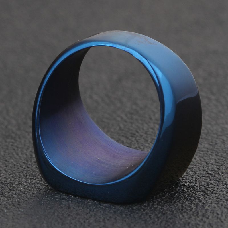 Men's Anchor Titanium Steel Ring - Anxiety Relief Square Geometric Band, Hypoallergenic & Durable, Sizes 4-15 Square 18MM Hand Jewelry Ring_voghion.com