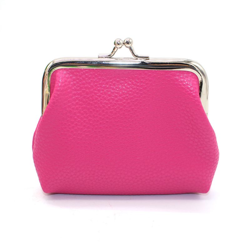 Nuovo portafoglio corto da donna in PU tinta unita color caramella portamonete piccolo portafoglio creativo piccolo regalo all'ingrosso_voghion.com