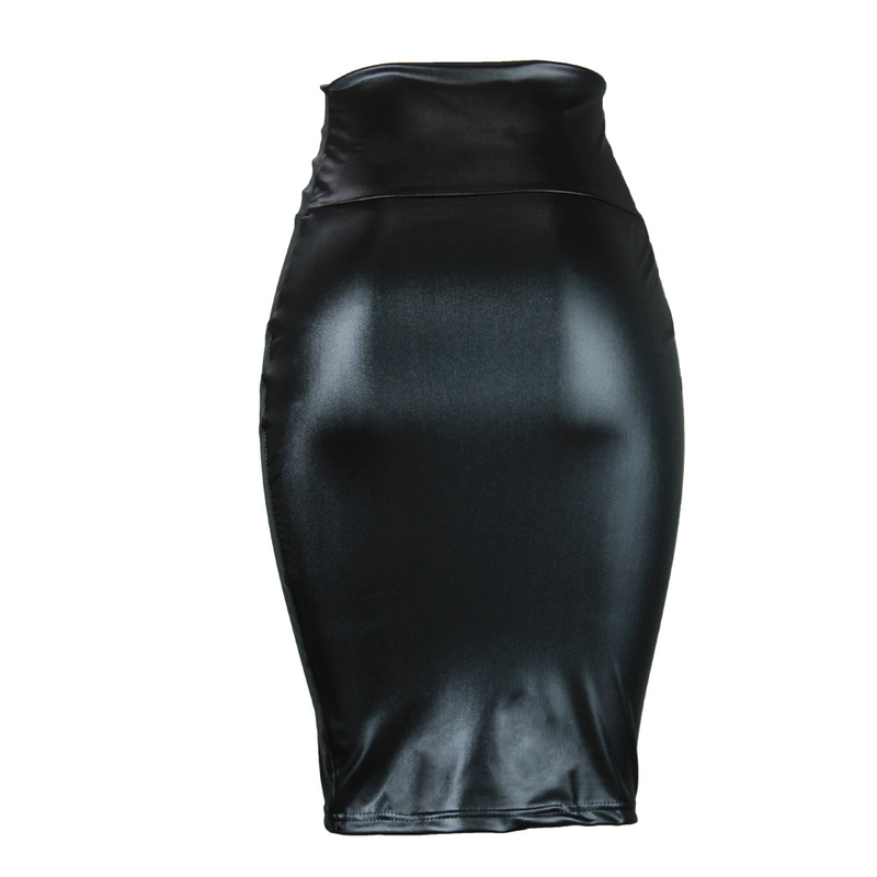 Gonna da donna gonna in similpelle gonna alla moda gonna sexy elastica a vita alta taglie forti_voghion.com