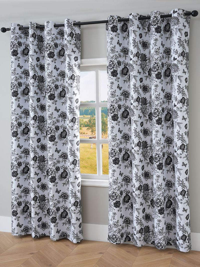 Nordic Minimalist Blackout Curtains – Stylish Printed Polyester Drapes (90-100% Light Blocking, Thermal Insulation, Eyelet Design)_voghion.com